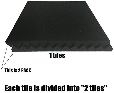 96 Pack 12" X 12" X 1" Acoustic Panels Studio Soundproofing Foam Wedge Tiles