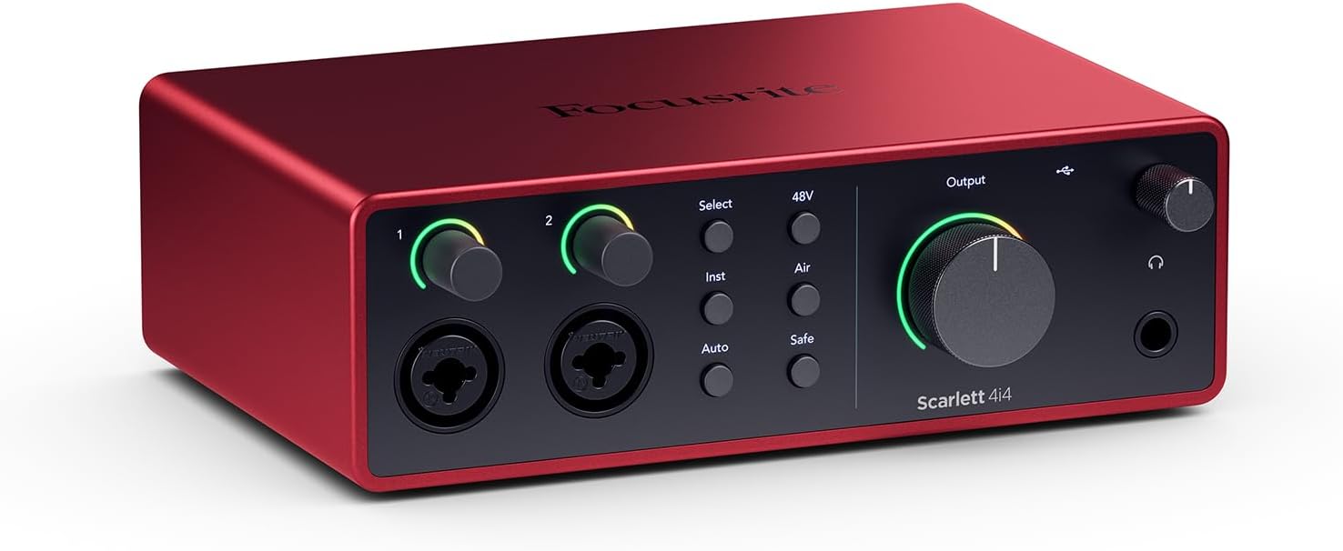 Scarlett Solo 3Rd Gen USB Audio Interface for Guitarists, Vocalists, Podcasters or Producers to Record and Playback Studio Quality Sound