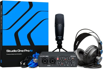 Audiobox USB 96 Bundle — USB Audio Interface, XLR Interface for Guitar, Device for PC & Mac, Complete Recording Package with Studio One Pro, Music Production, Home Studio
