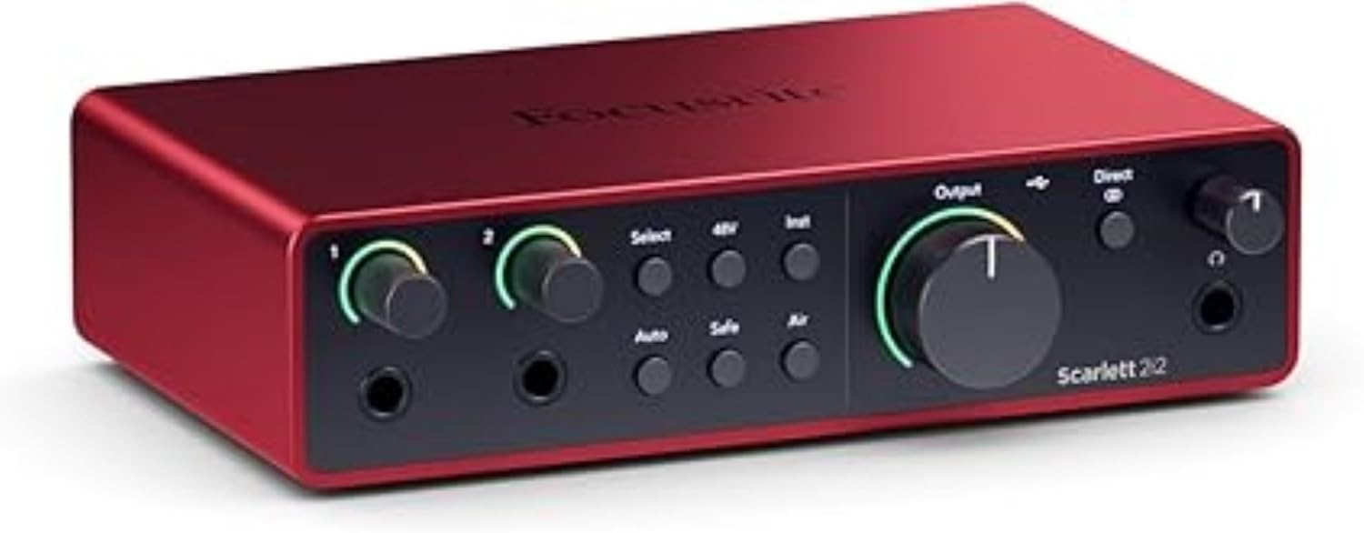 Scarlett Solo 3Rd Gen USB Audio Interface for Guitarists, Vocalists, Podcasters or Producers to Record and Playback Studio Quality Sound