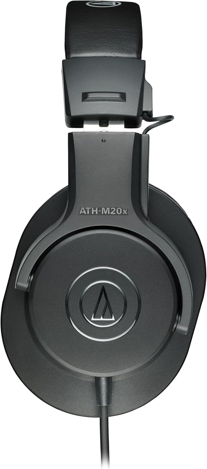 Ath-M20X Professional Studio Monitor Headphones, Black
