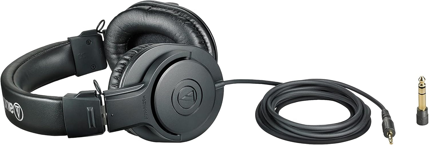 Ath-M20X Professional Studio Monitor Headphones, Black