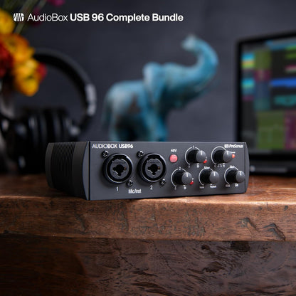 Audiobox USB 96 Bundle — USB Audio Interface, XLR Interface for Guitar, Device for PC & Mac, Complete Recording Package with Studio One Pro, Music Production, Home Studio