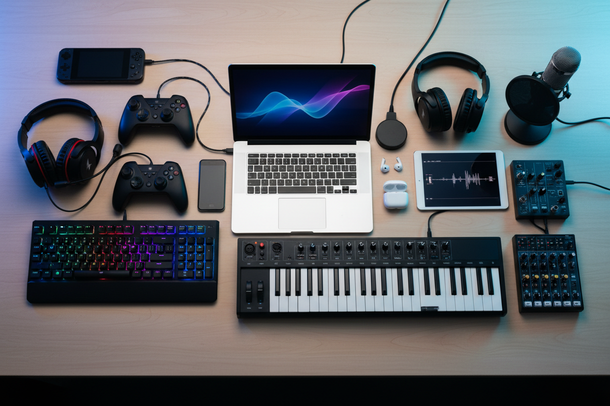 add in game systems an music gear